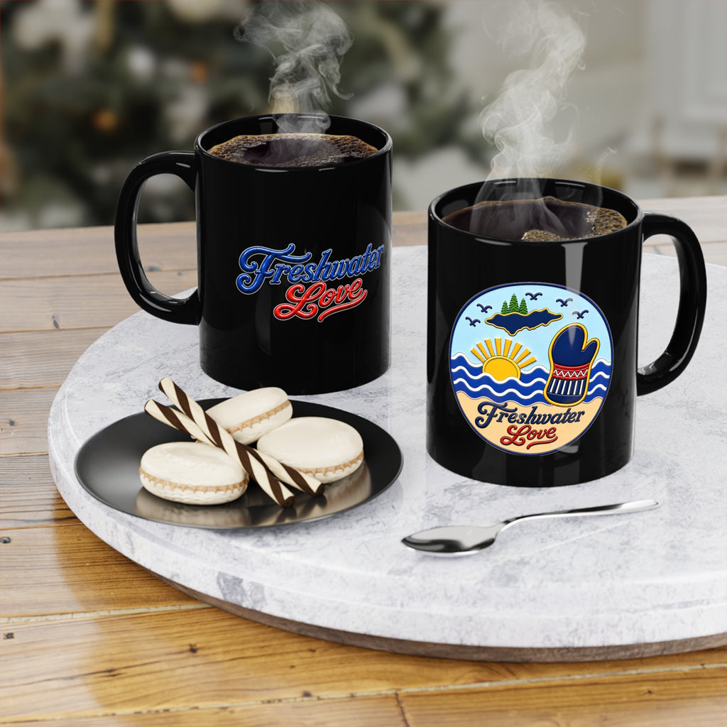 Signature Black Ceramic Mug — 11 oz