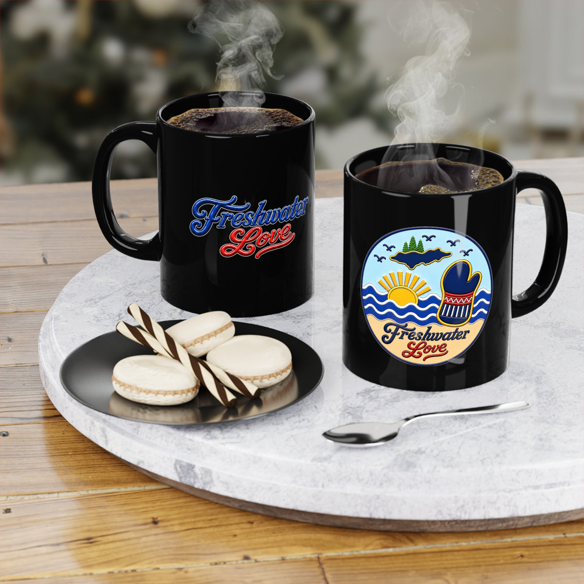 Signature Black Ceramic Mug — 11 oz