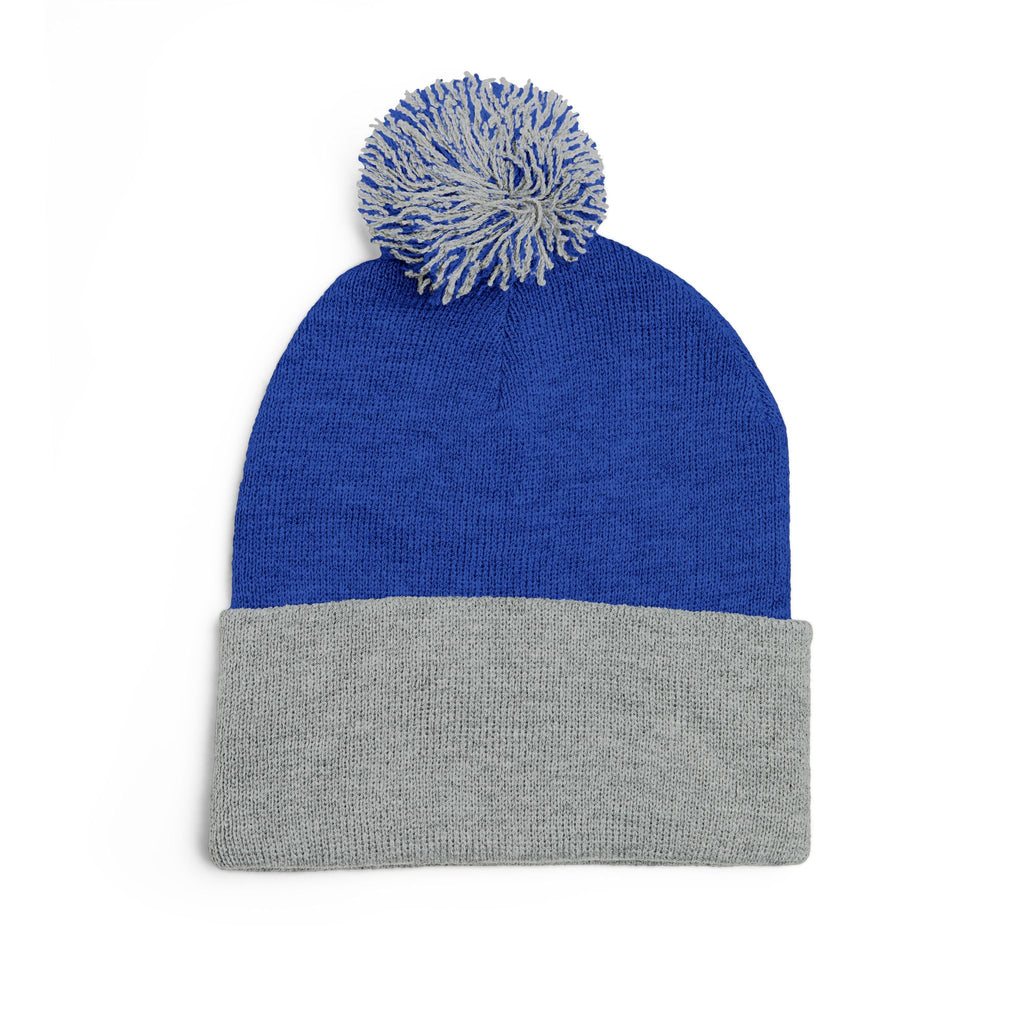 Signature Script Embroidered Pom-Pom Knit Cap