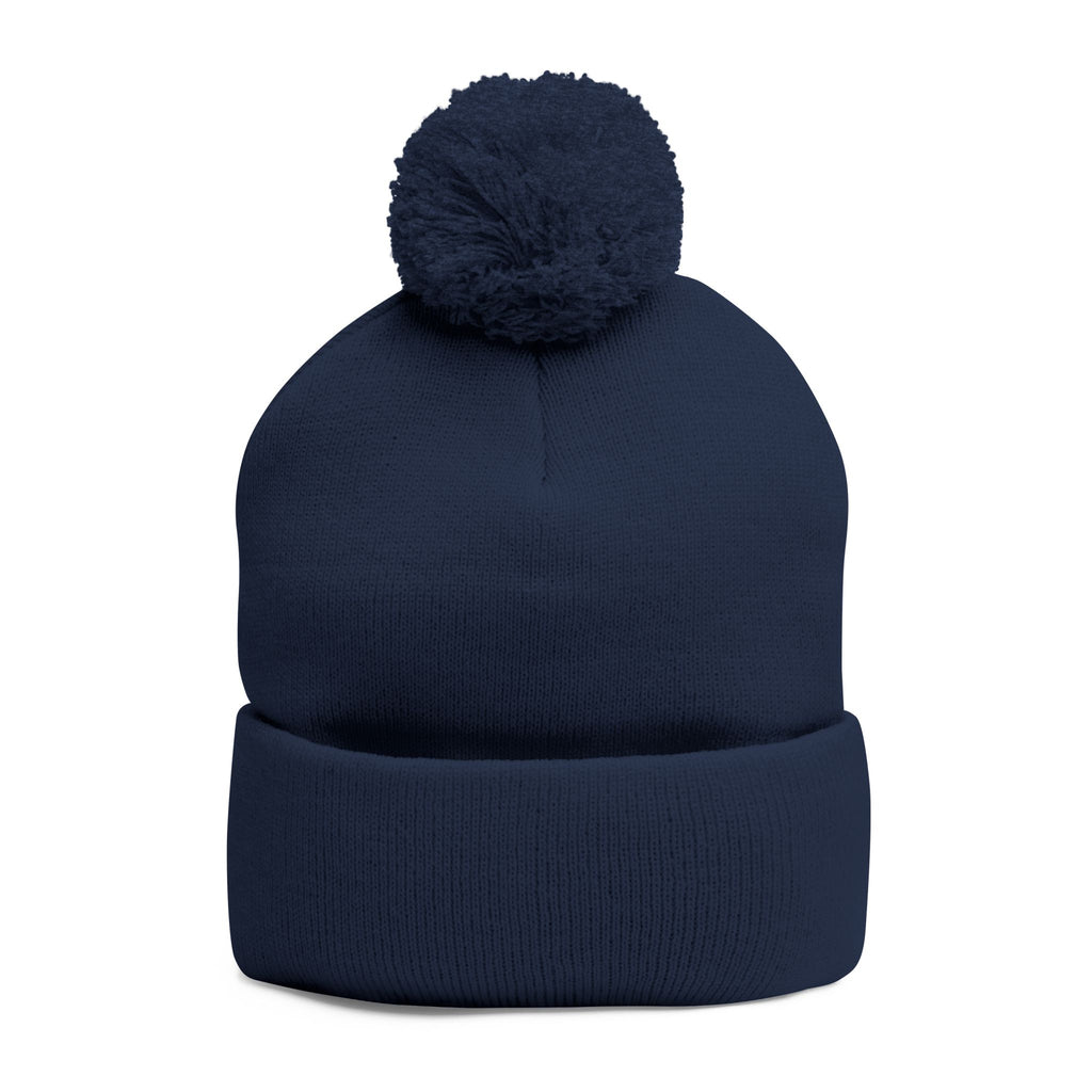Signature Script Embroidered Pom-Pom Knit Cap