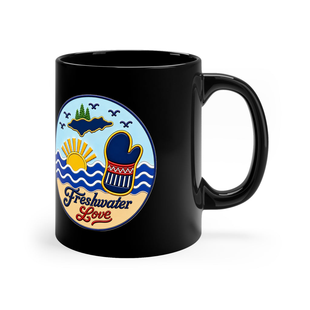 Signature Black Ceramic Mug — 11 oz