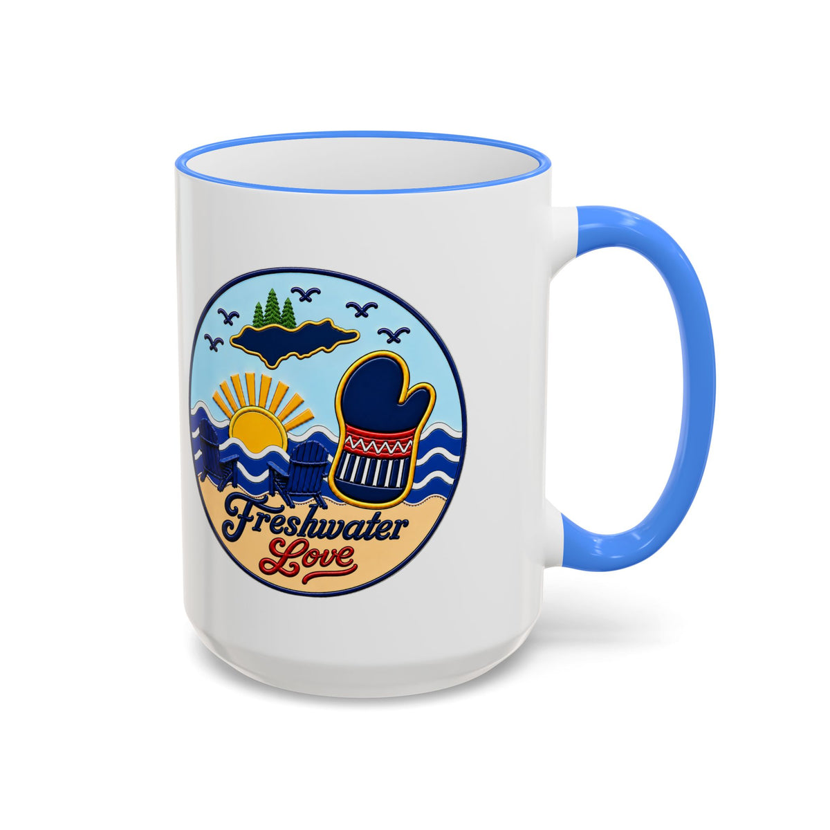 Shoreline Retreat Ceramic Mug — 15 oz
