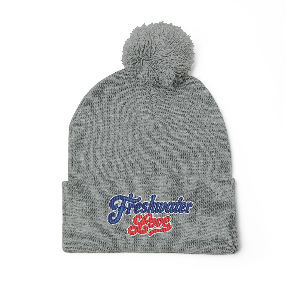 Signature Script Embroidered Pom-Pom Knit Cap