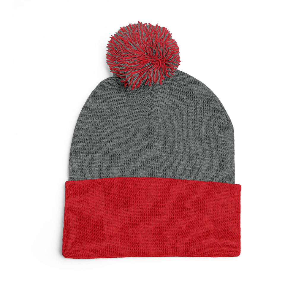Signature Script Embroidered Pom-Pom Knit Cap