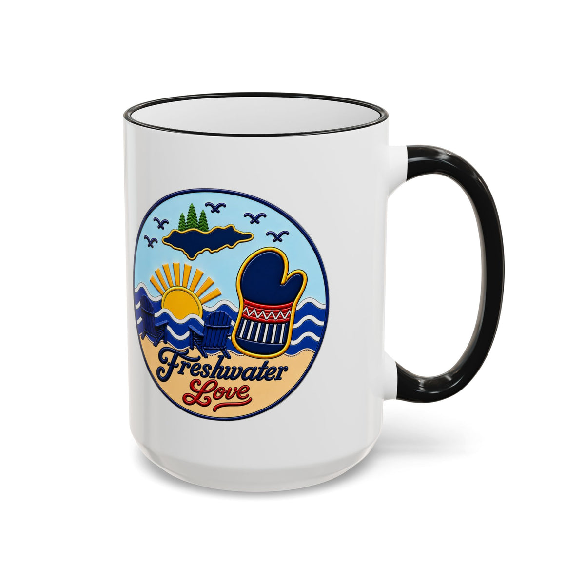 Shoreline Retreat Ceramic Mug — 15 oz