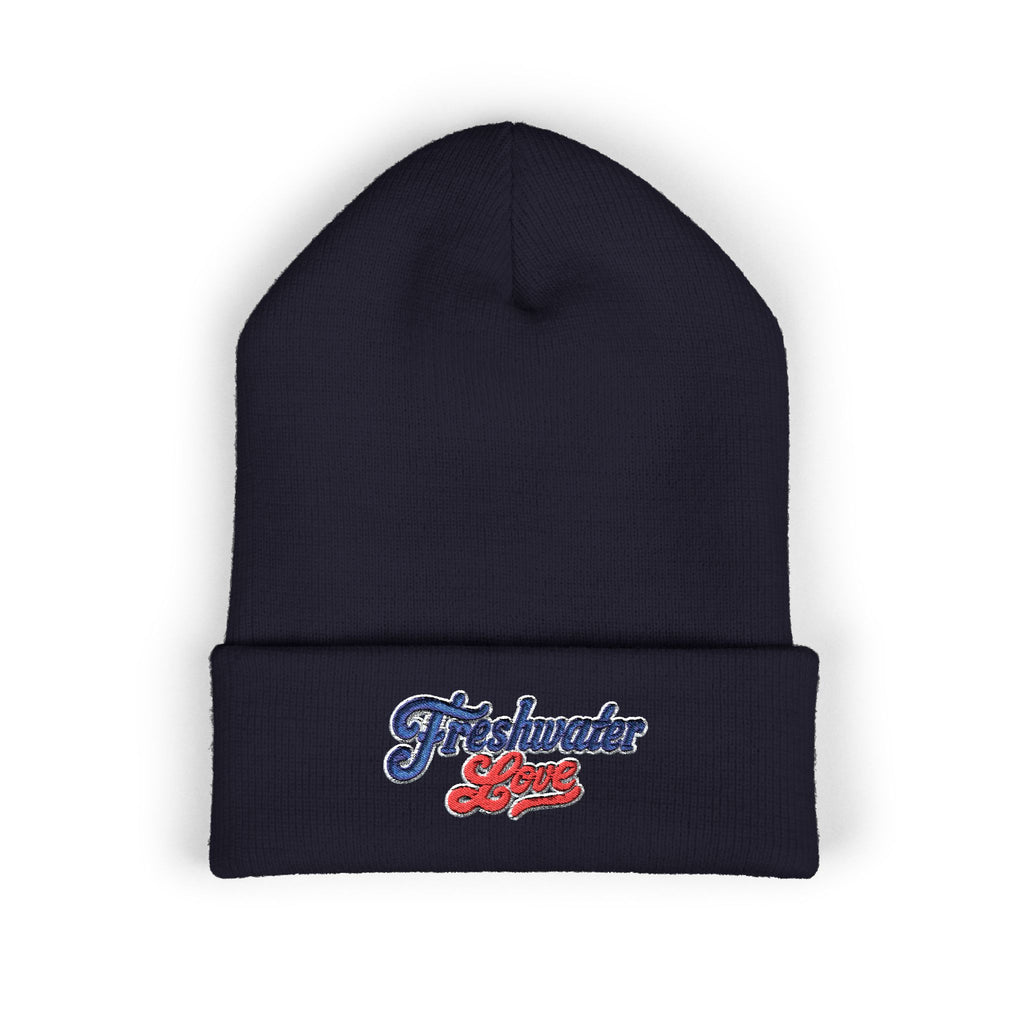 Signature Script Embroidered Cuffed Beanie