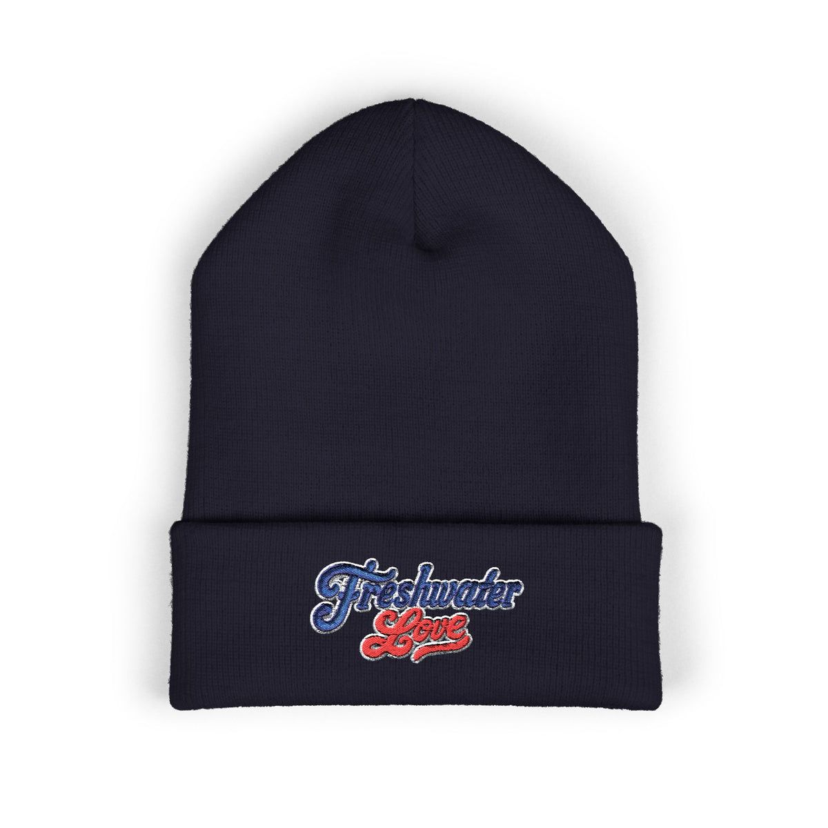 Signature Script Embroidered Cuffed Beanie