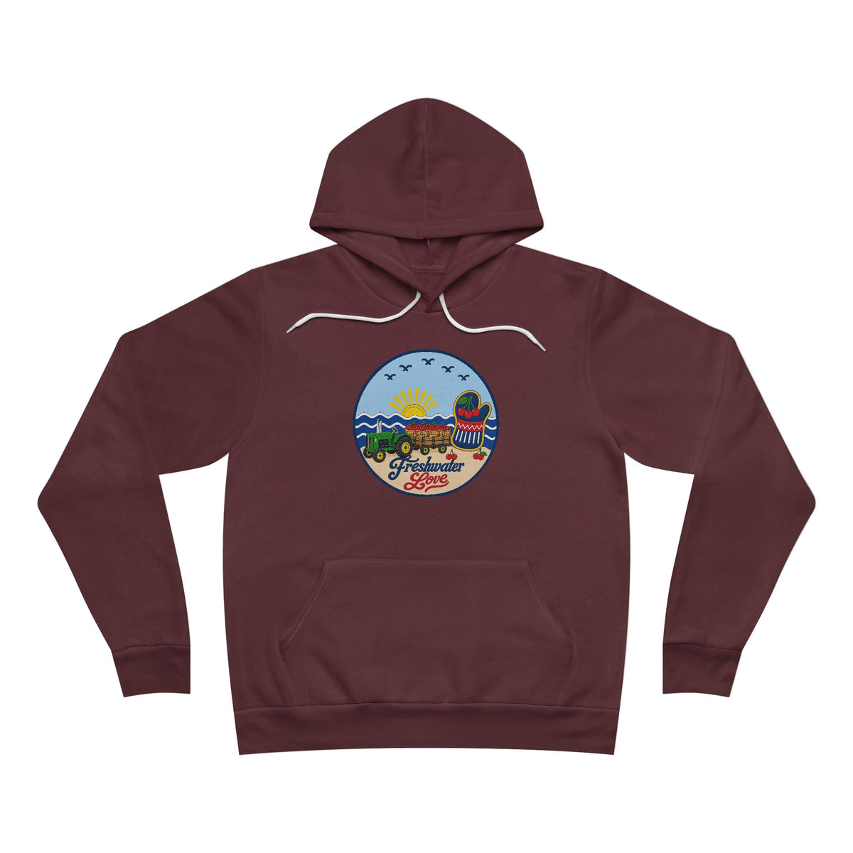 Cherry Harvest Tractor & Wagon Fleece Hoodie