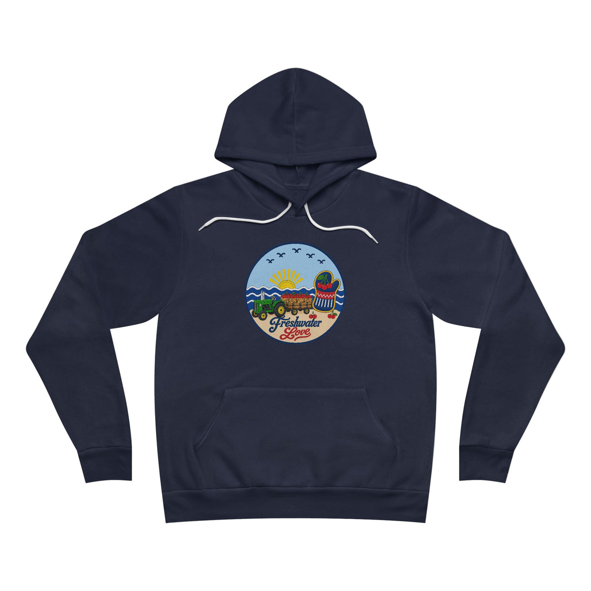Cherry Harvest Tractor & Wagon Fleece Hoodie