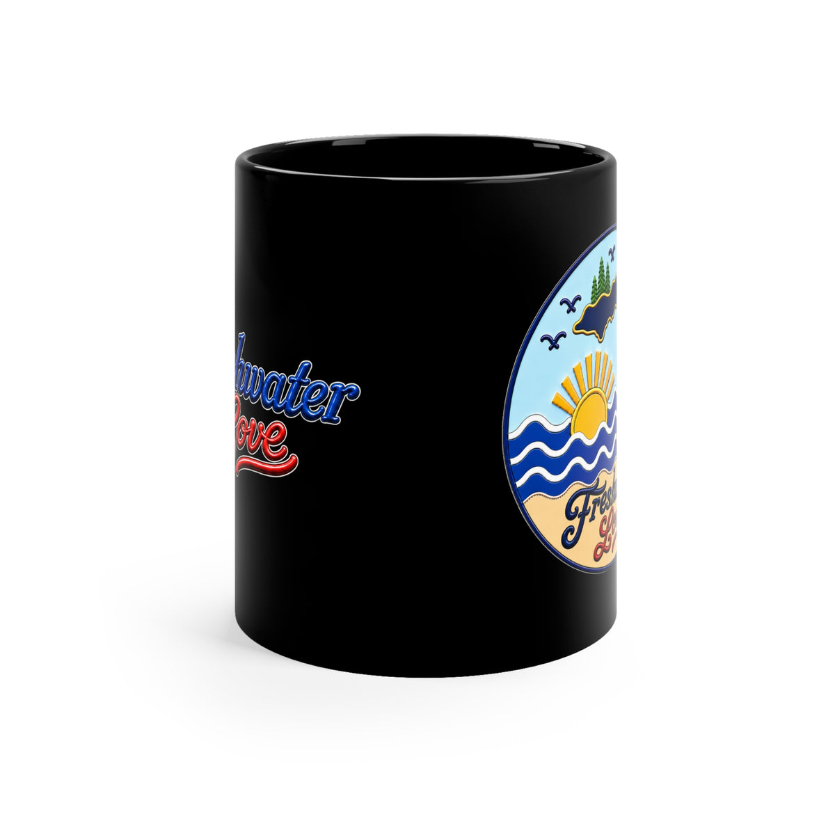 Signature Black Ceramic Mug — 11 oz