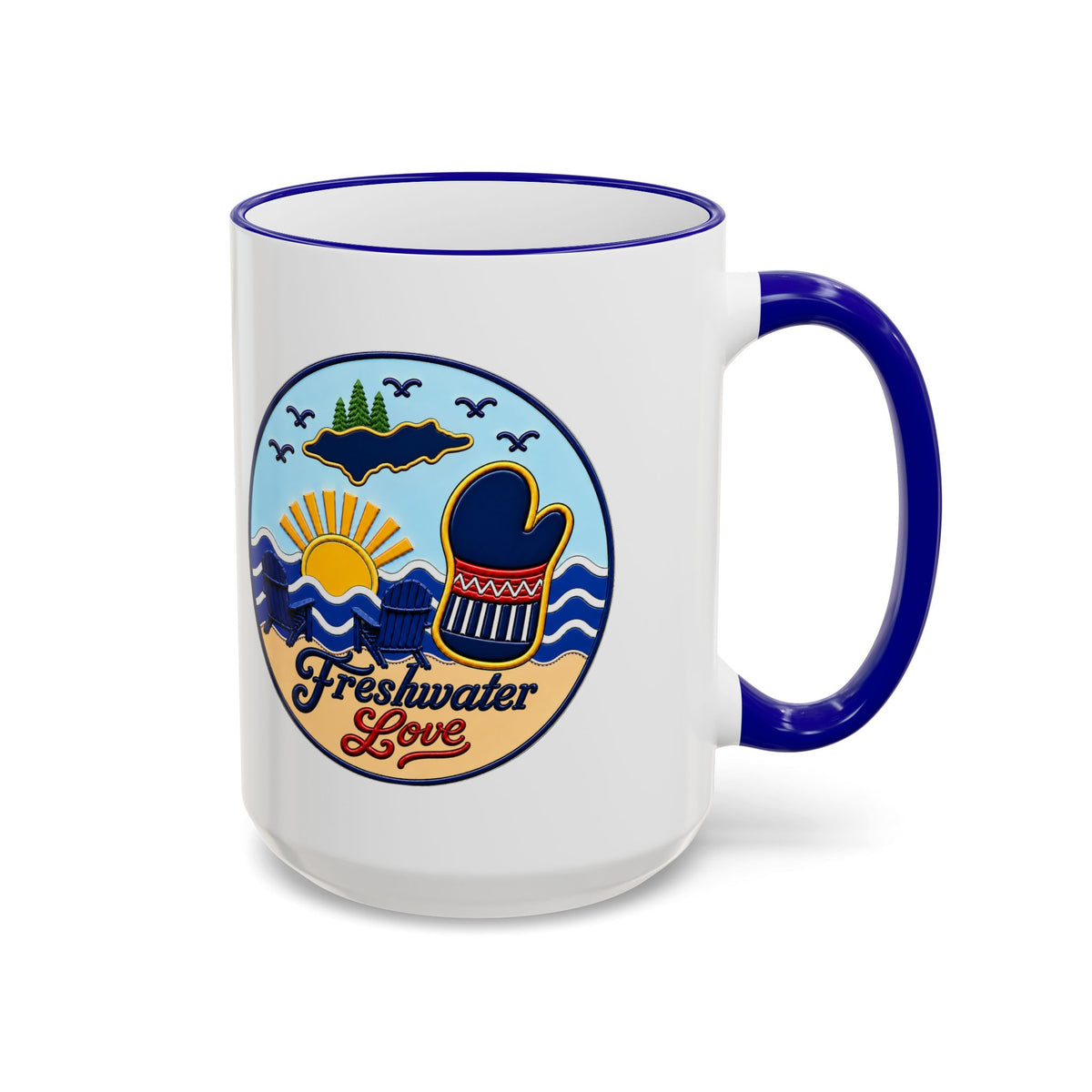 Shoreline Retreat Ceramic Mug — 15 oz