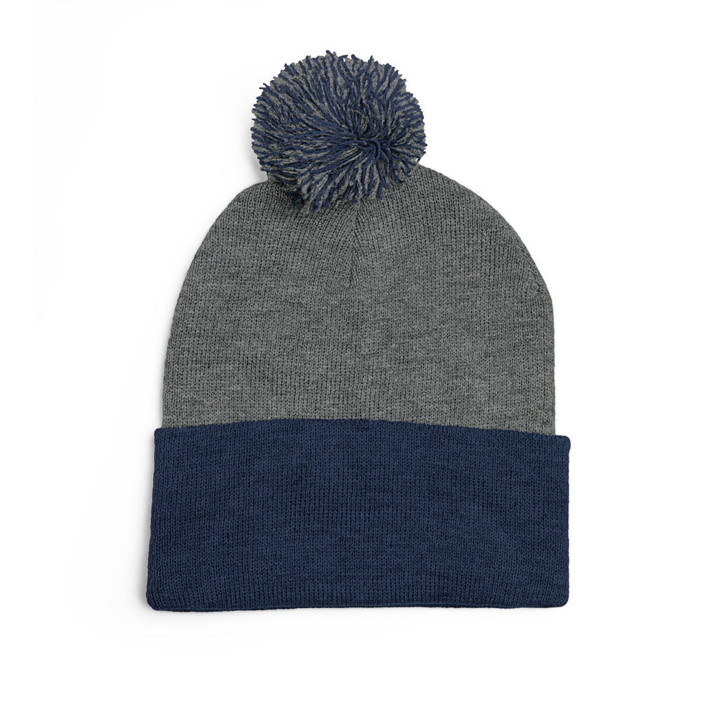 Signature Script Embroidered Pom-Pom Knit Cap