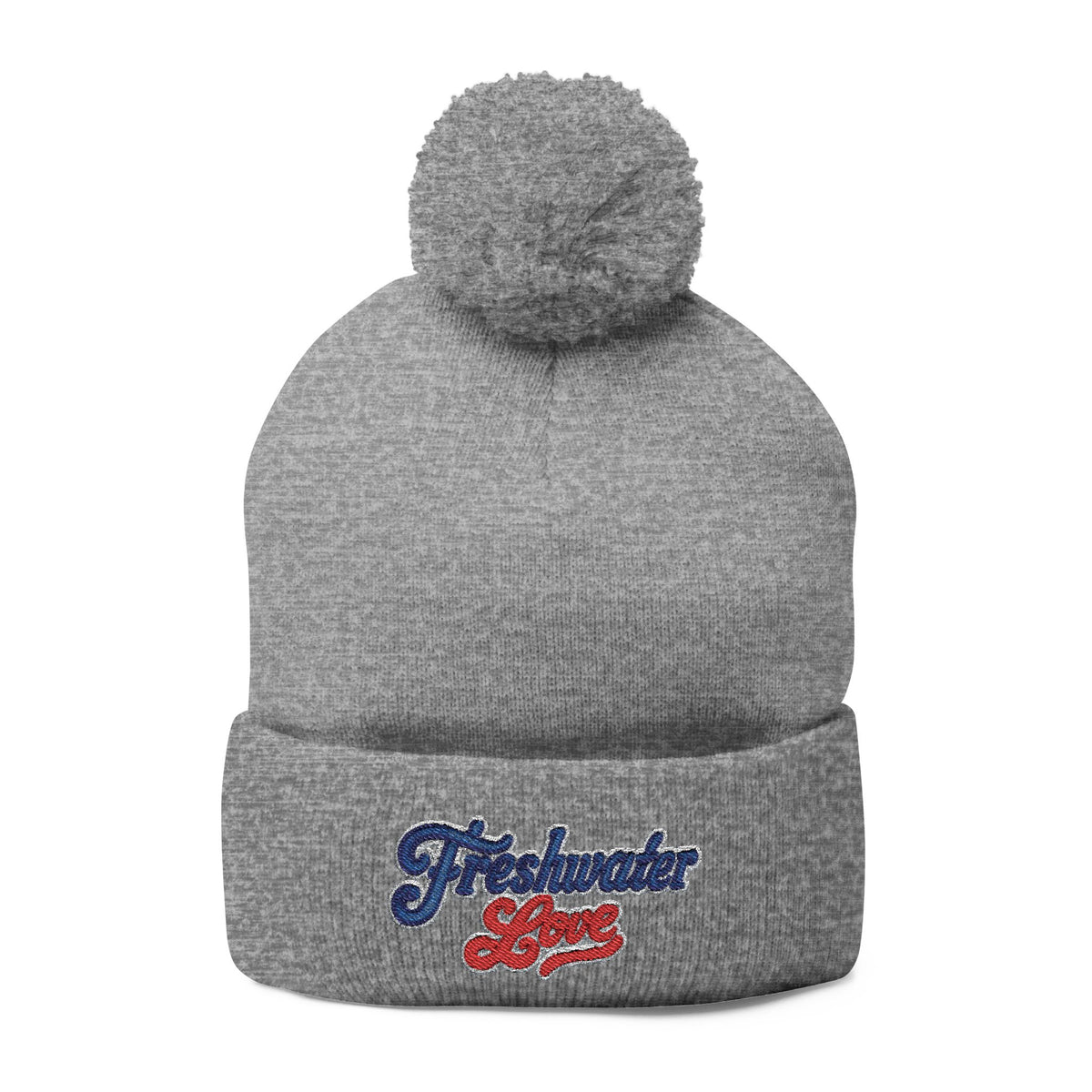 Signature Script Embroidered Pom-Pom Knit Cap