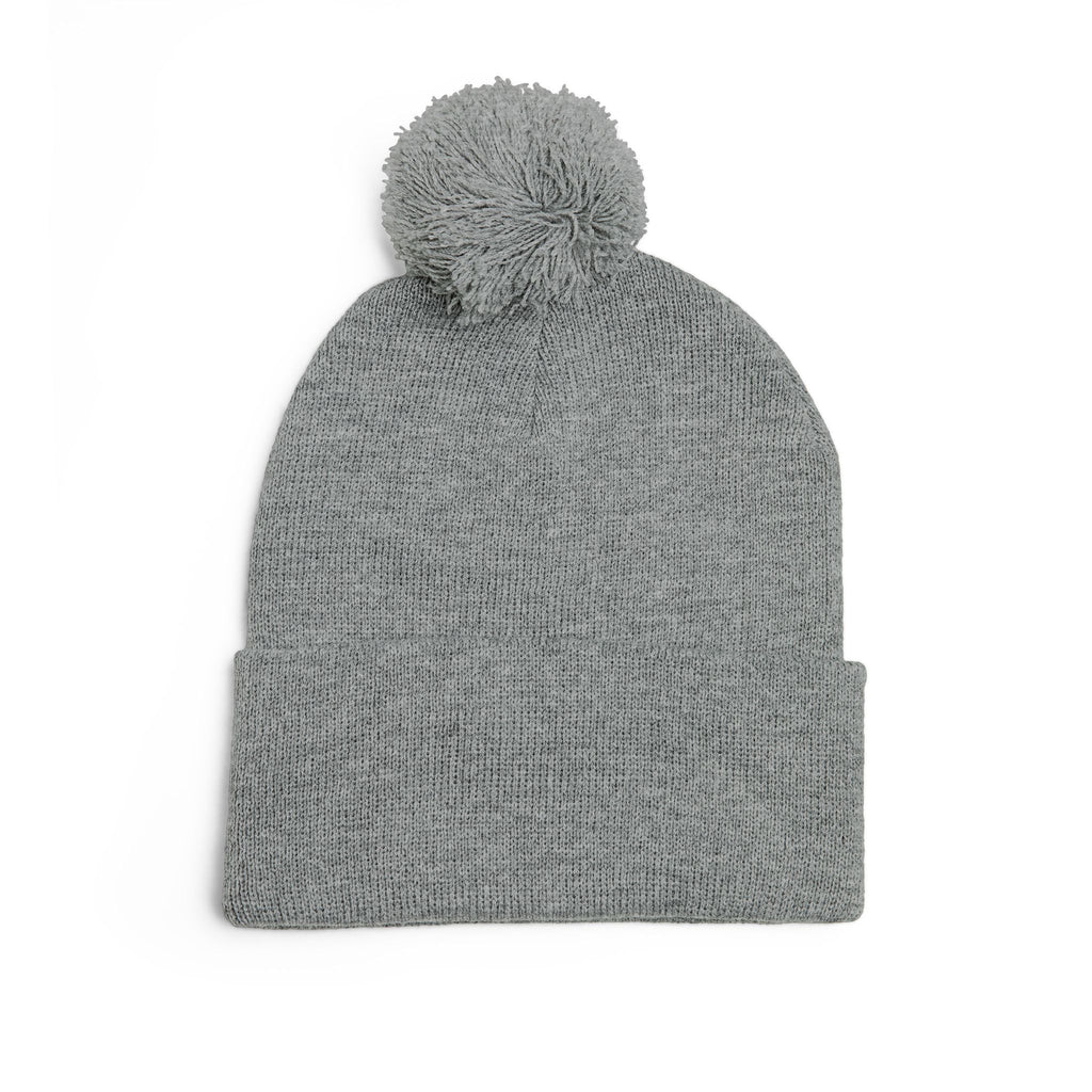 Signature Script Embroidered Pom-Pom Knit Cap