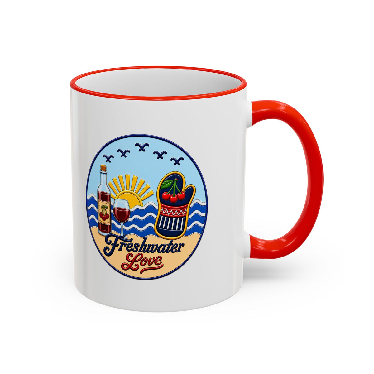 Cherry Harvest Cherry Wine Ceramic Mug — 11 oz
