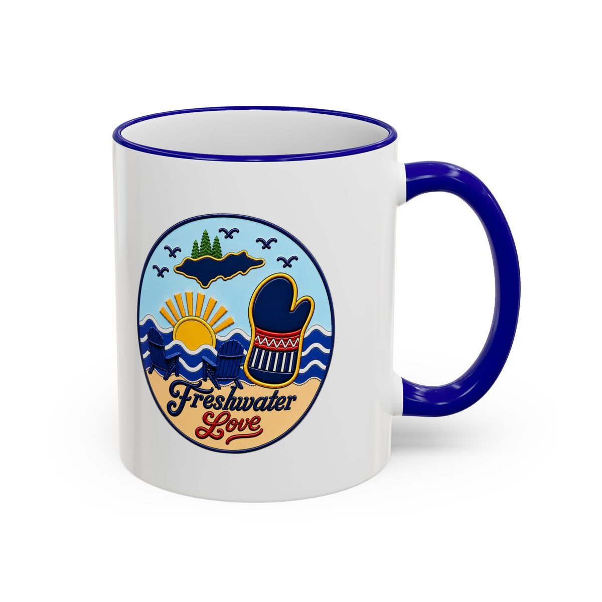 Shoreline Retreat Ceramic Mug — 11 oz