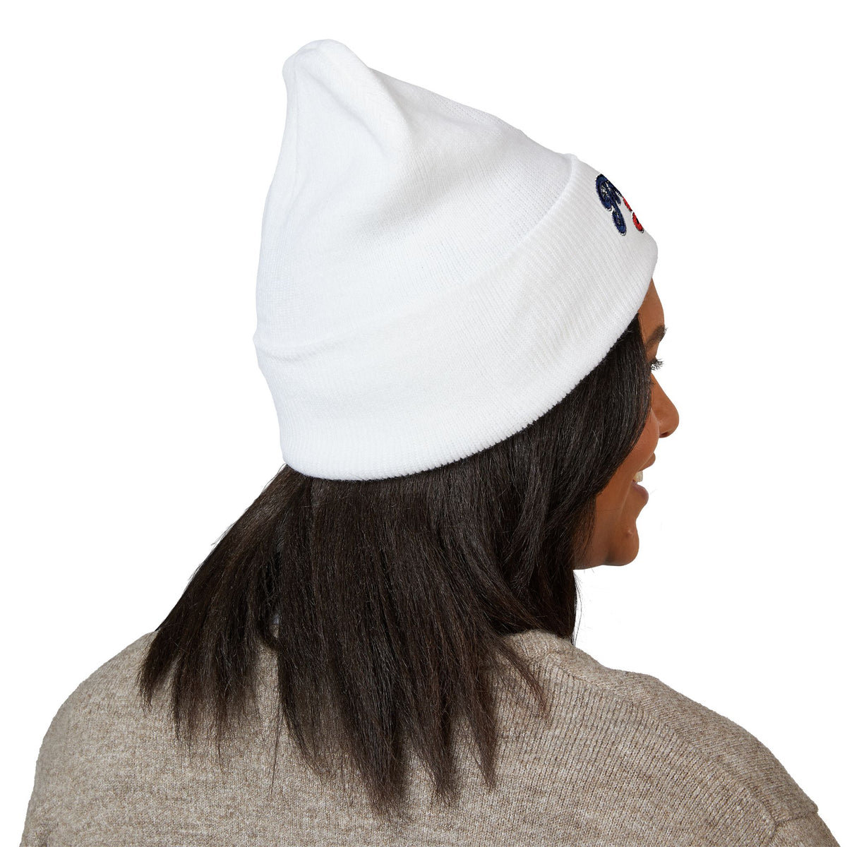 Signature Script Embroidered Cuffed Beanie